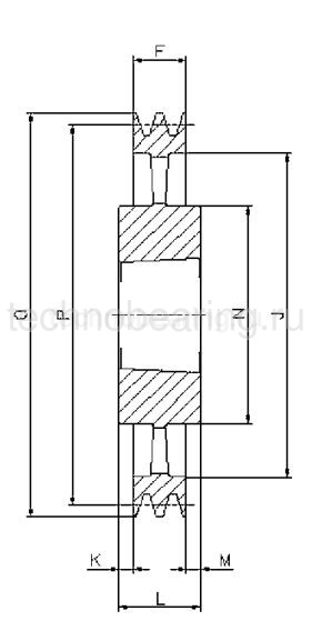 Шкив клиновой  под втулку тапербуш SPB500-03 TB (PHP 3SPB500TB) Sati
