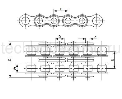 Цепь 2ПР-38,1-254 — детальное фото 1