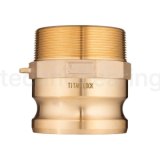 Камлок латунный тип F ниппель, наруж. резьба BSP 4" , TL400FBR TITAN LOCK