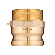 Камлок латунный тип F ниппель, наруж. резьба BSP 4" , TL400FBR TITAN LOCK — сопутствующий товар
