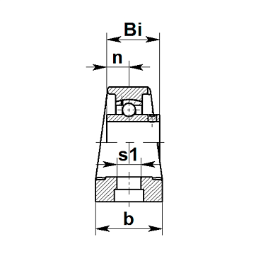 Корпус подшипника P204PL (бел. пласт) ISKRA