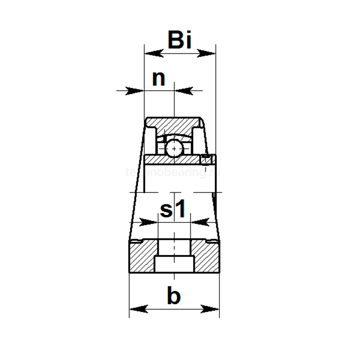 Корпус подшипника P208PL (пластик) ISKRA
