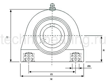 Корпус подшипника (черн. пласт.) UCPA204PLTNCORPO ISB