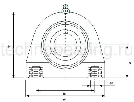 Корпус подшипника (черн. пласт.) UCPA207PLTBCORPO ISB