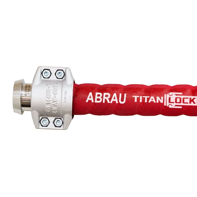 Рукав для спиртов пищевой гофрированный «ABRAU» (красный), вн. диам. 19 мм, -40C, UHMWPE, нап-всас., TL020AR TITAN LOCK