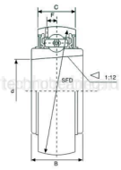 Подшипник UK205 (YSA205-2FKA) ISB
