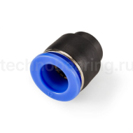 Фитинг-заглушка цанговая пневматическая, 10 мм, пластик, тип PPF, TLP-PPF10 TITAN LOCK