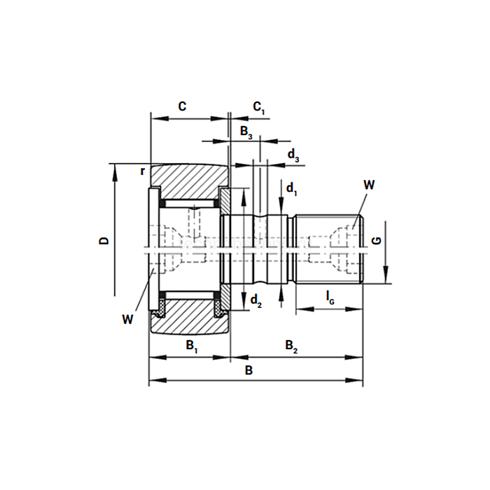 Опорный ролик KR72PP NBS