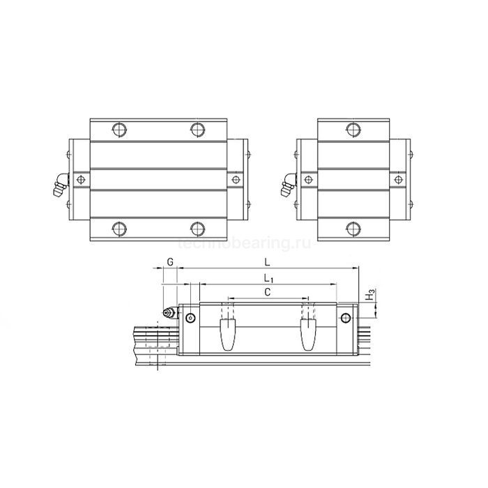 Каретка HGW20CCZAHZZ (HCW20CCZAHZZ) TECHNIX