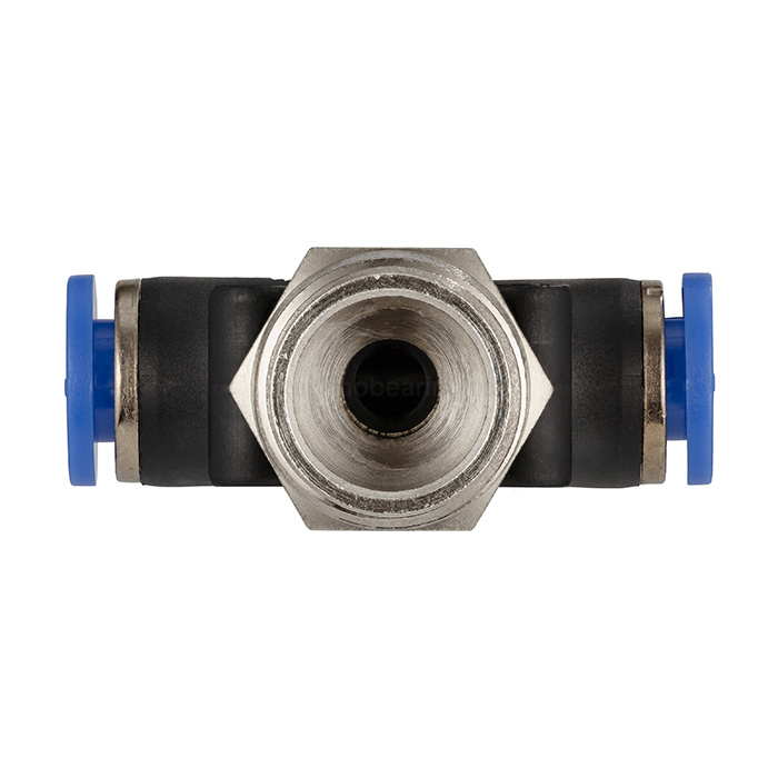 Фитинг цанговый Т-образный, 6 мм, наруж. резьба 1/2", пластик, тип PB, TLP-PB6-04 TITAN LOCK