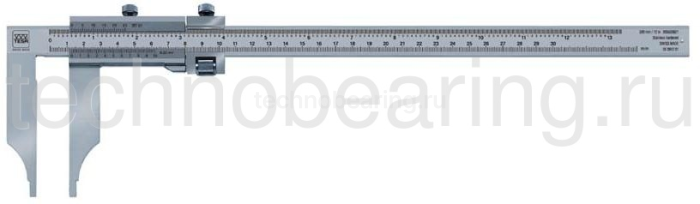 Штангенциркуль нониусный со скругленными поверхностями губок для измерения внутренних размеров 0 - 200 мм, 0.02 мм 00510601 Tesa