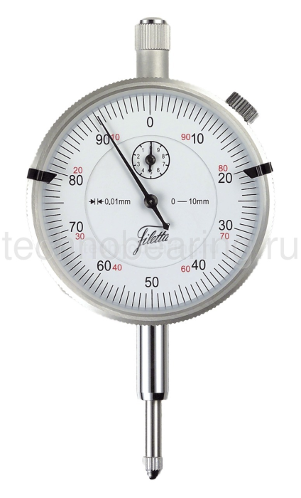 Часовой индикатор 0 - 10 мм, 0.01 мм 907.933 Filetta — детальное фото 0