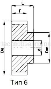 Шкив зубчатый под расточку 48-3M-15 (PHP 48-3M-15RSB) Sati