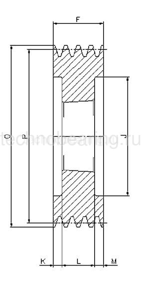 Шкив клиновой  под втулку тапербуш SPA132-05 TB (PHP 5SPA132TB) Sati