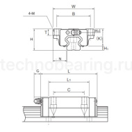 Каретка HSR30 CSS THK