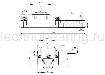 Каретка SNC25P1N NBS (ISB)