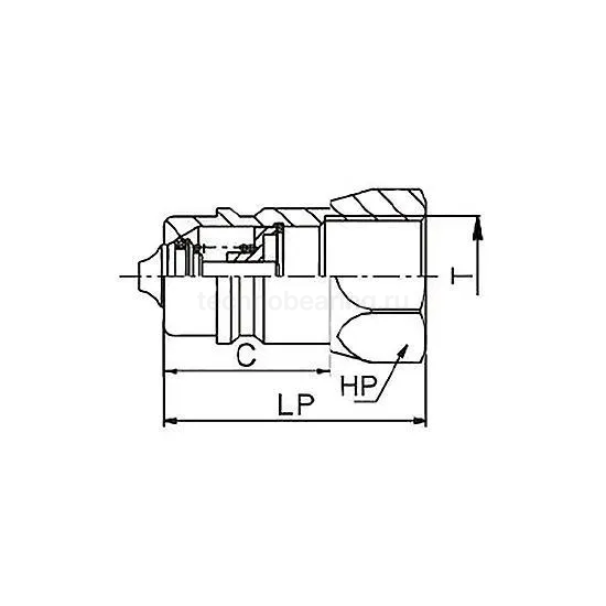 БРС серия M, ISO 5675, ниппель с метрической внутр. резьбой, оцинк. сталь, 1/2 in TL4M-PF/18X1.5 TITAN LOCK