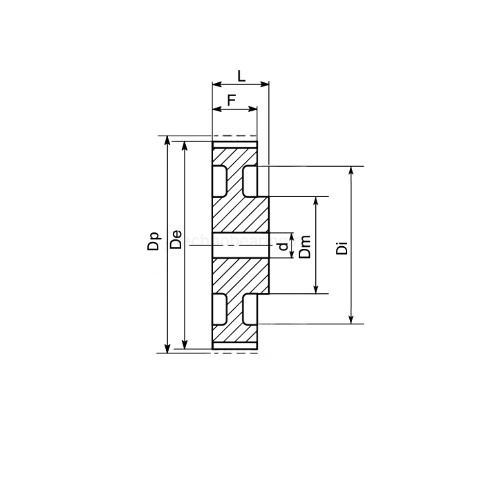 Шкив зубчатый под расточку 60-5M-09 (PHP 60-5M-09RSB) ISKRA — детальное фото 1