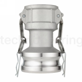 Камлок нержавеющий тип DА (переходник розетка 4" х ниппель 6"), TL4060DASS TITAN LOCK