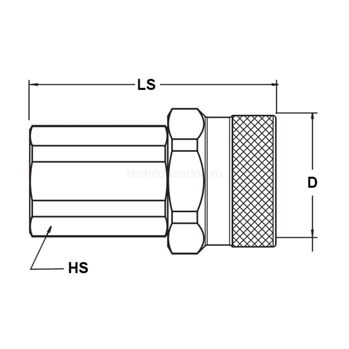 БРС серия E (VEP) резьбовая, розетка, оцинк. сталь, 1 1/4in TL10EF TITAN LOCK