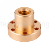 Гайка трапецеидальная с фланцем (бронза) d=28 мм, шаг резьбы 5 мм (лев. резьба), BFM 28-5-G ISKRA