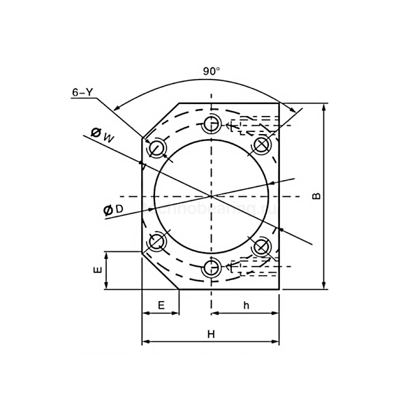 Держатель для гайки ШВП DSG3205 TECHNIX