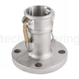 Камлок алюминиевый тип FC, розетка с фланцем 2 1/2", TL250FCAL TITAN LOCK