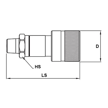 3/8in, БРС серия T резьбовая, ISO 14540, розетка, оцинк. cталь, резьба NPT TL3TFN TITAN LOCK