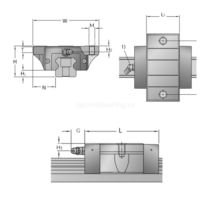 Каретка LLTHC 20 SA T1 P5 SKF — детальное фото 1
