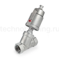 Седельный клапан наклонный, нерж. 304 с пневмоприводом (нерж.), DN15 TL15CPAVS TITAN LOCK