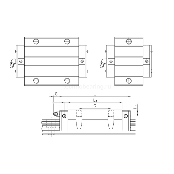 Каретка HGW30CCZAHZZ (HCW30CCZAHZZ) TECHNIX