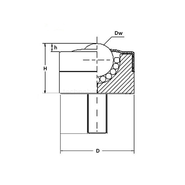 Шариковая опора SP8BM6X15(SP8-FL) ISKRA