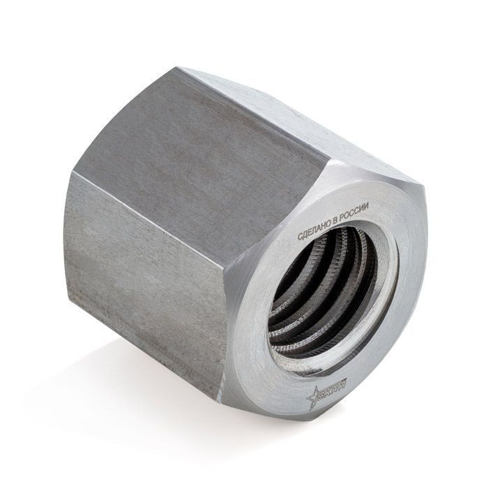 Гайка трапецеидальная шестигранная d=24 мм, шаг резьбы 10 мм (прав. резьба), SKM 24-10-D ISKRA