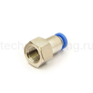 Фитинг цанговый прямой, 6 мм, внутр. резьба 3/8", сталь, тип PCF, TLP-PCF6-03 TITAN LOCK