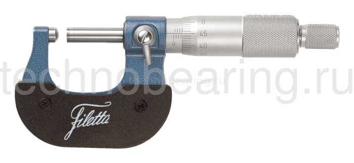 Микрометр гладкий со сферической пяткой 0 - 25/0,01 мм Filetta