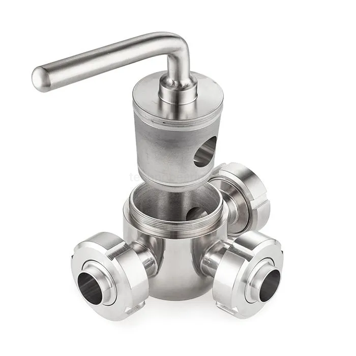 Кран пробковый трехходовой нерж 304, тип T, DN50, TL3СV50T-S TITAN LOCK