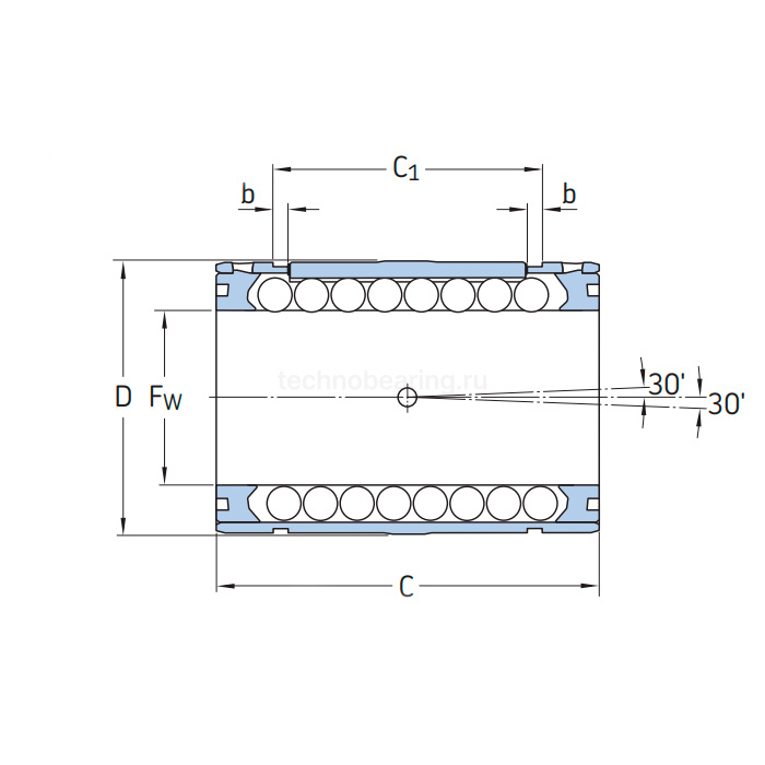 Подшипник LBCD40 ISKRA