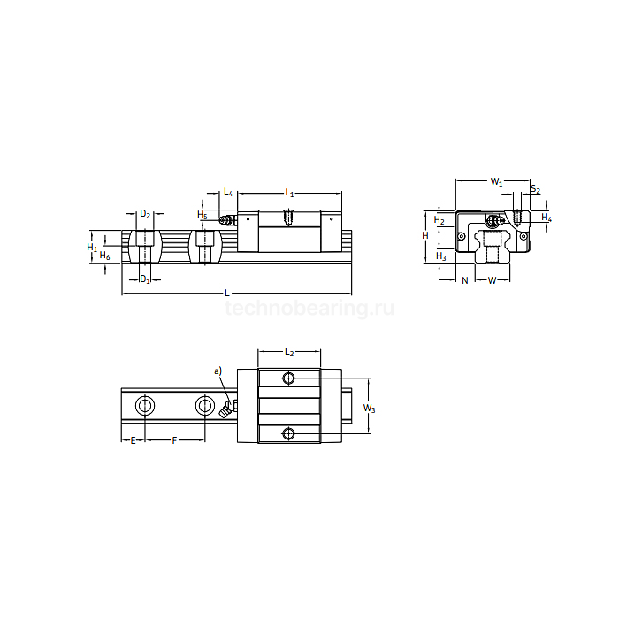Каретка LLTHC 15 SU T1 P3 EWELLIX