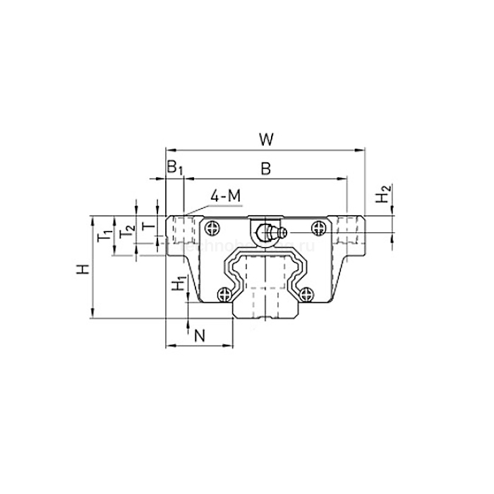 Каретка HGW25CCZAHZZ (HCW25CCZAHZZ) TECHNIX