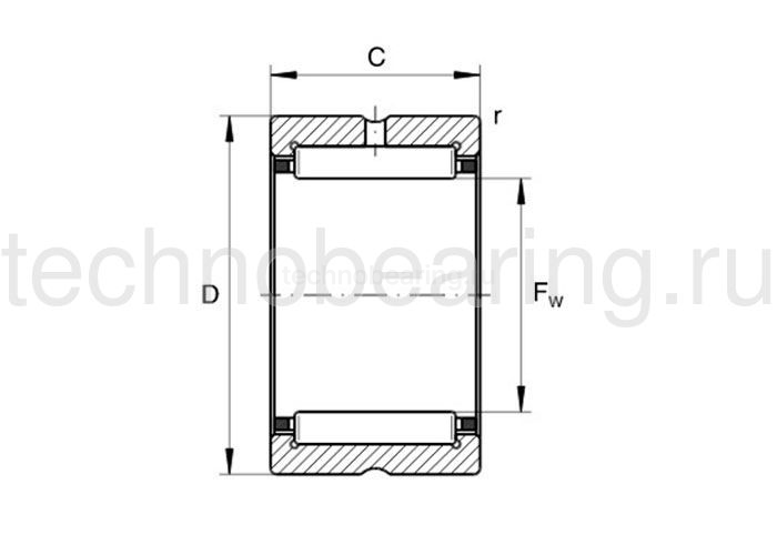 Подшипник NK16/20 NBS