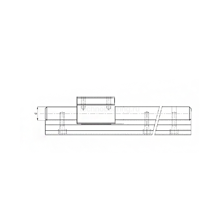 Вал прецизионный с опорой SBR50C TECHNIX
