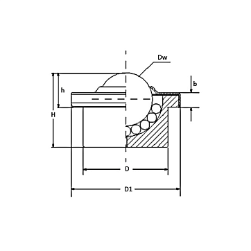 Шариковая опора SP25B-TN(SP25BS/CS) ISKRA