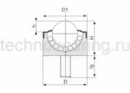 Шариковая опора SP 12 B-FL ISB