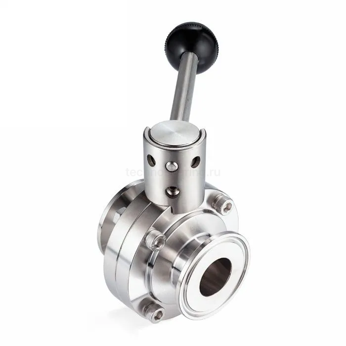 Затвор дисковый нержавеющий (AISI304) DN80, типа clamp-clamp TLSD080CLS TITAN LOCK — детальное фото 4