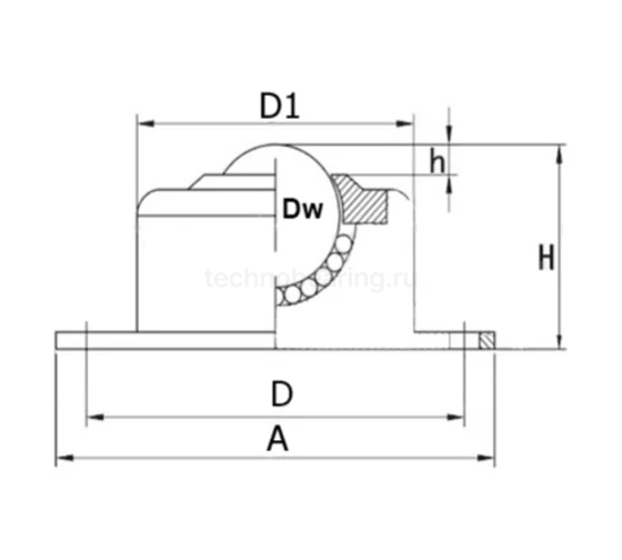 Шариковая опора (пластик) NL25B NL/NL ISKRA