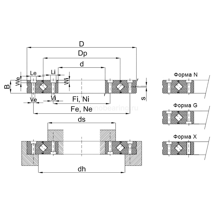 ОПУ прецизионная серия с перекрестными роликами RU85-UU-CC0-P5 ISKRA — детальное фото 1