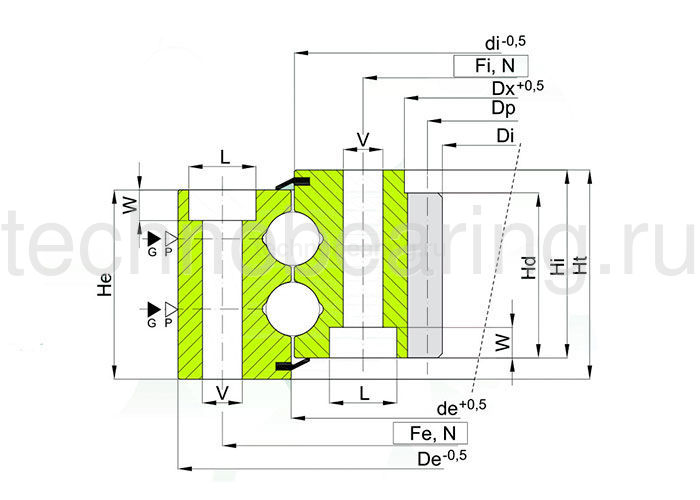 ОПУ стандартная серия с двумя рядами шариков ZB2.30.1143.400-1SPPN ISB