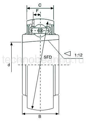 Подшипник UK218 (YSA218-2FKA) ISB