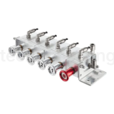 Пневматический блок управления донными клапанами автоцистерны 5-и отсечный, алюминий, TLCU5 TITAN LOCK