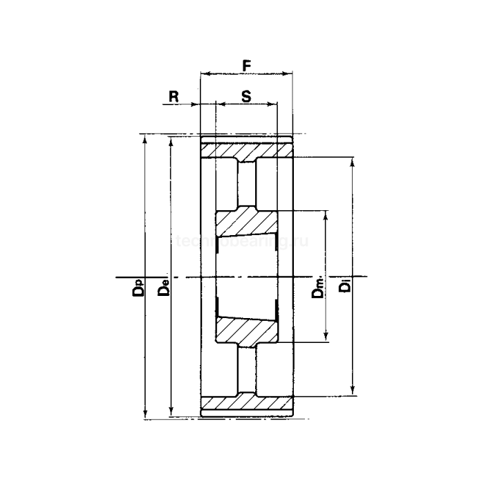 Шкив зубчатый с профилем HTD под втулку тапербуш 19214M-40 TB (PHP 19214M-40TB) Sati — детальное фото 1